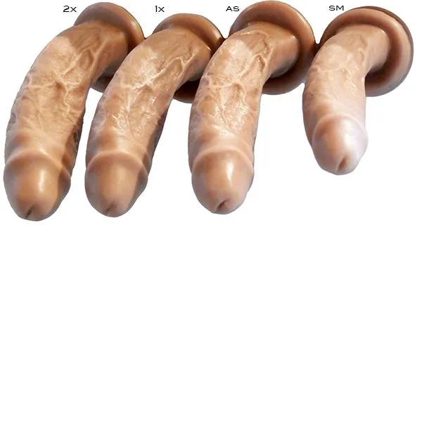 SquarePegToys Female Sex Toys SquarePegToys Mel Harness SuperSoft Bronze Silicone Dildo with Suction Cup