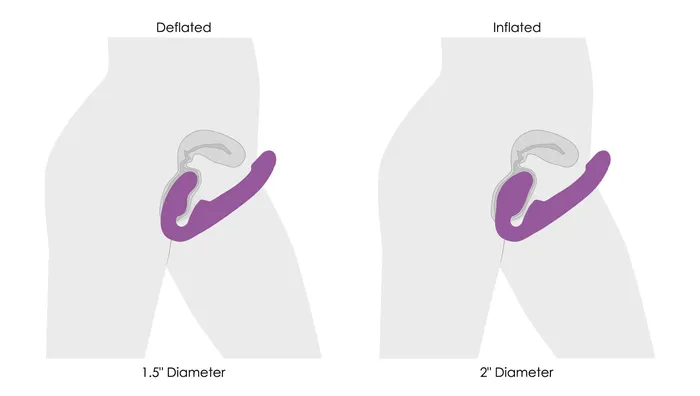 10x Ergo Fit GPulse Inflatable and Vibrating Strapless Strap on Purple XR Brands Strap U Female Sex Toys 10x Ergo Fit GPulse Inflatable and Vibrating Strapless Strap on Purple XR Brands Strap U Female Sex Toys