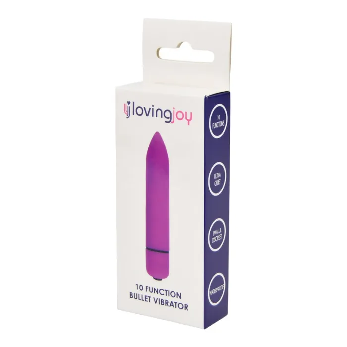 Vibrators Loving Joy Loving Joy 10 Function Purple Bullet Vibrator
