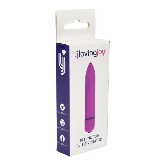 Vibrators Loving Joy Loving Joy 10 Function Purple Bullet Vibrator