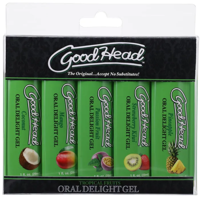 Goodhead Oral Delight Gel Tropical Fruits 5 Pack 1 Fl Oz Doc Johnson Enhancers Goodhead Oral Delight Gel Tropical Fruits 5 Pack 1 Fl Oz Doc Johnson Enhancers