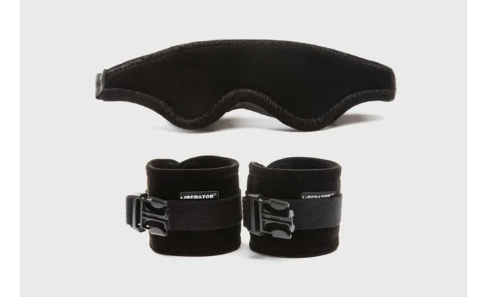Liberator Black Label Ramp Intimate Sex Pillow With Wrist Cuffs and Blindfold Liberator Couples