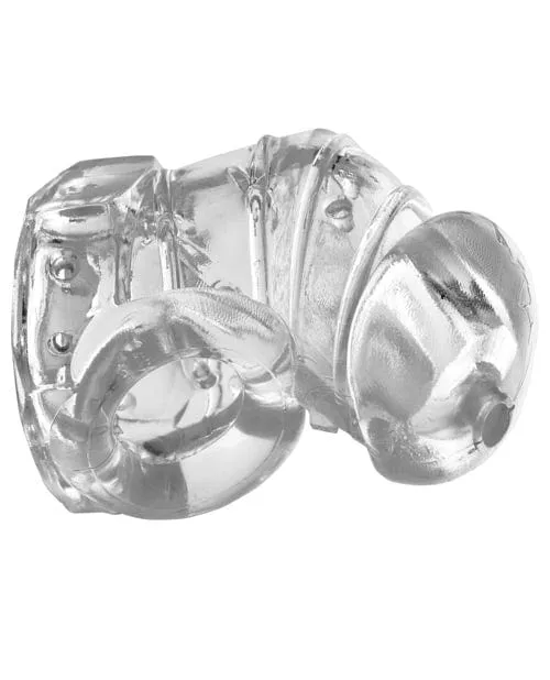 Master Series Detained 20 Restrictive Chastity Cage with Nubs Clear Master Series Male Sex Toys Master Series Detained 20 Restrictive Chastity Cage with Nubs Clear Master Series Male Sex Toys