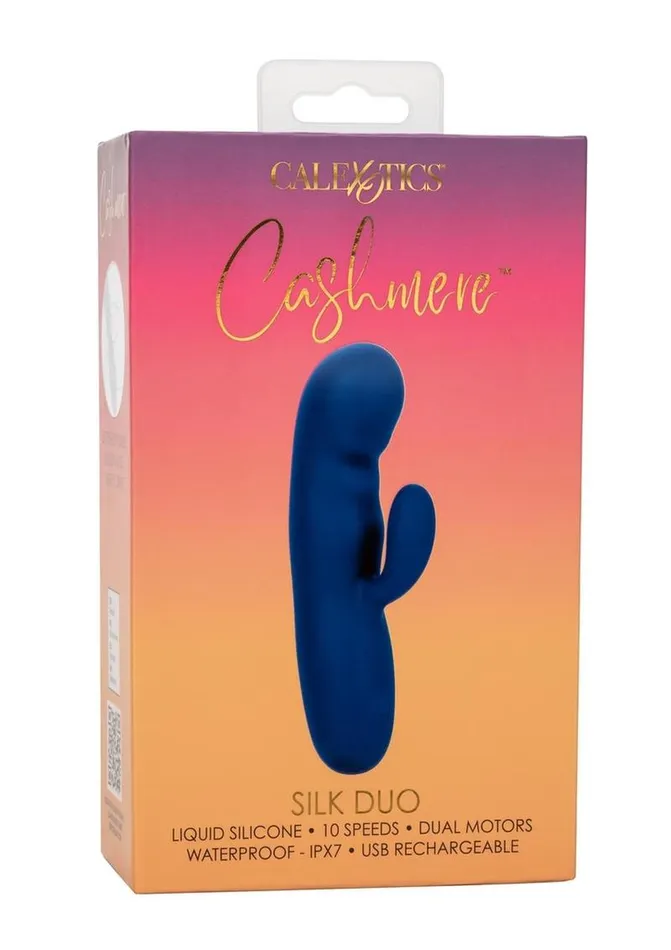 Cashmere Female Sex Toys Cashmere Silk Duo Rechargeable Silicone Rabbit Vibrator