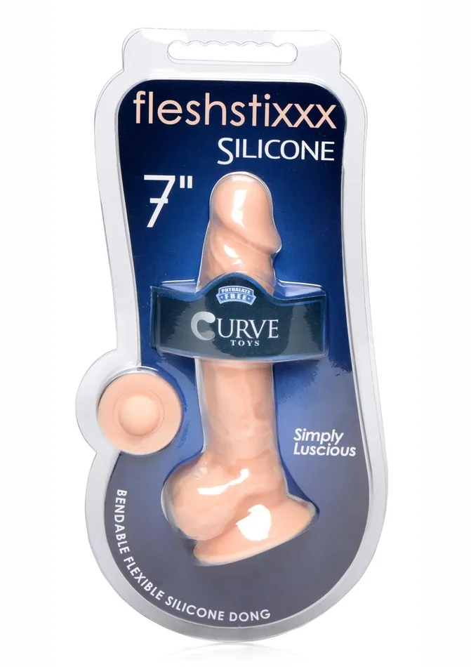 Dildos FleshStixxx Fleshstixxx Silicone Bendable Dong with Balls