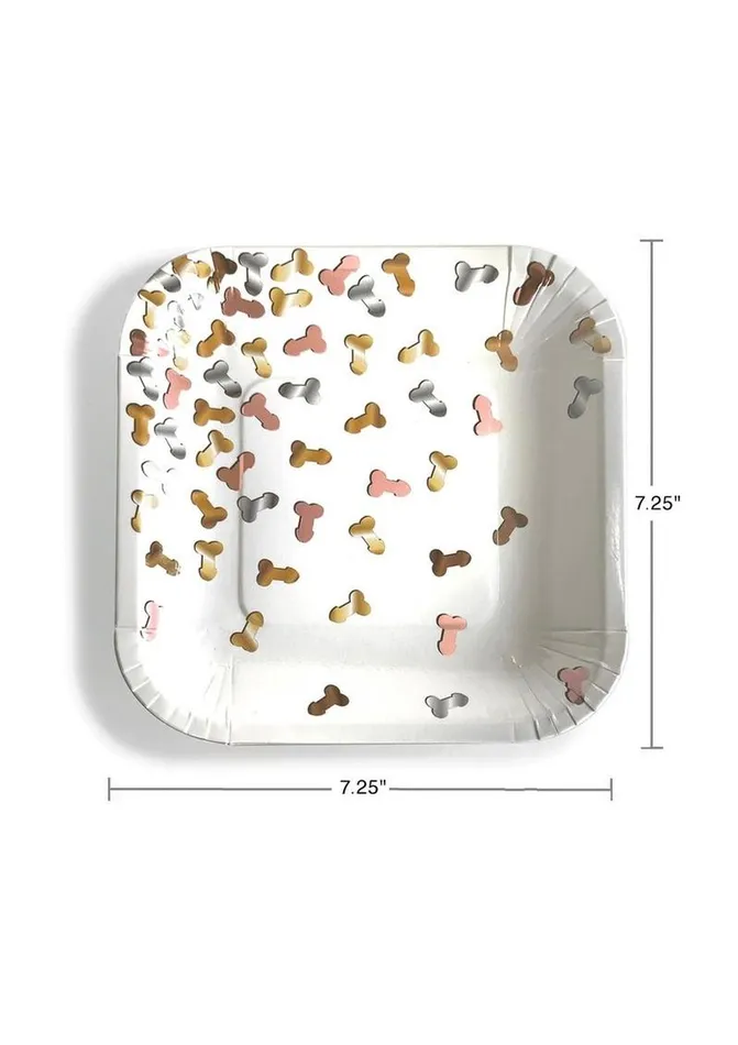 Glitterati Boobie Party Plates Candyprints Party Vibrators